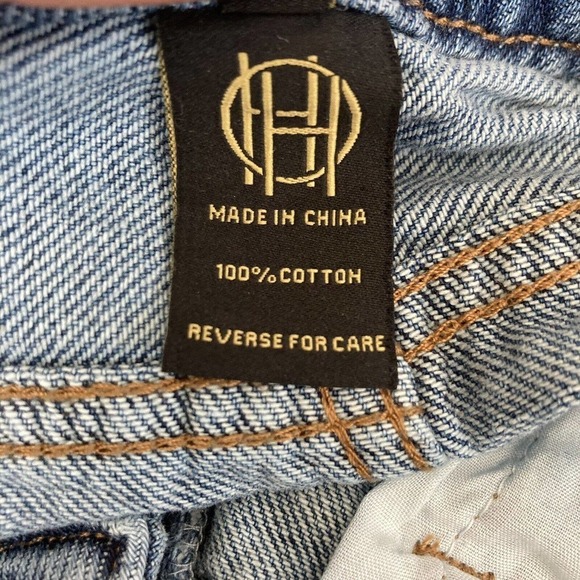 House of Harlow 1960 High Rise Mom Midi Jean Shorts Women Size 26 New‎ - Picture 11 of 13